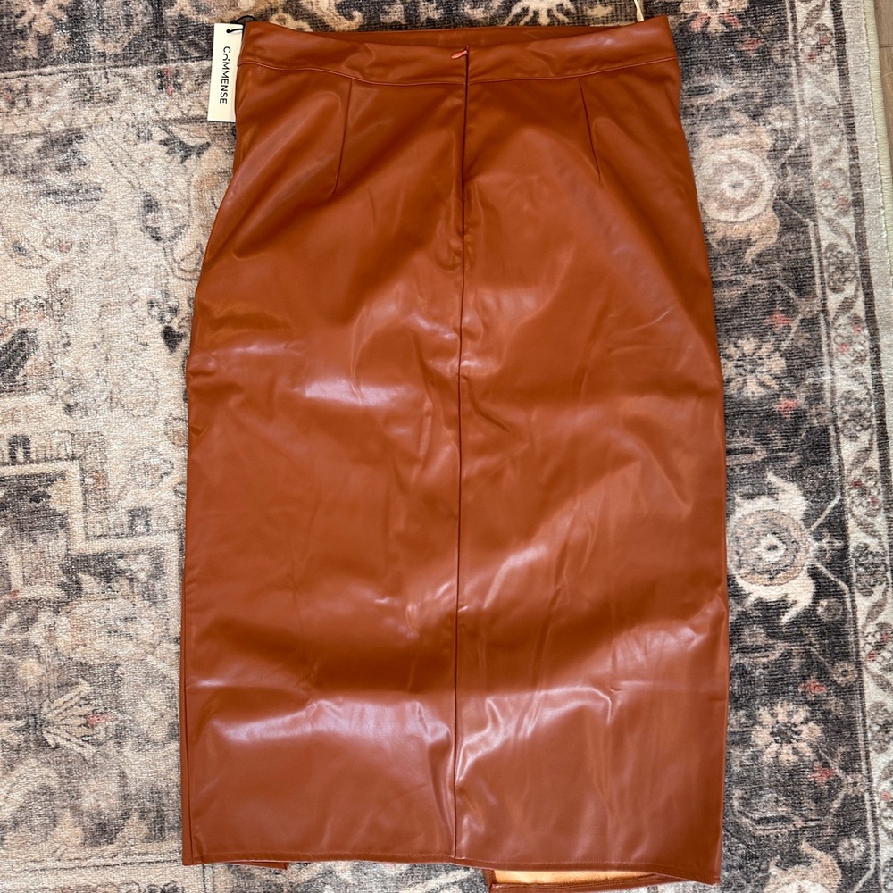 Commense Brown Pencil Skirt - Picture 5 of 6